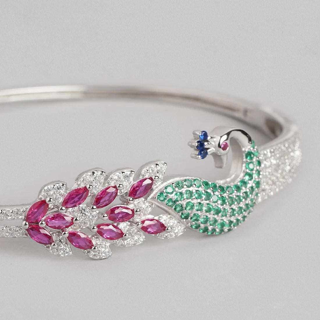 Regal Radiance Peacock CZ 925 Sterling Silver Bracelet Gift Hamper for Sister - Image 9