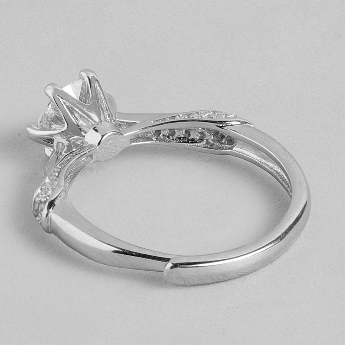 Regal Solitaire 925 Silver Ring (Adjustable) - Image 10