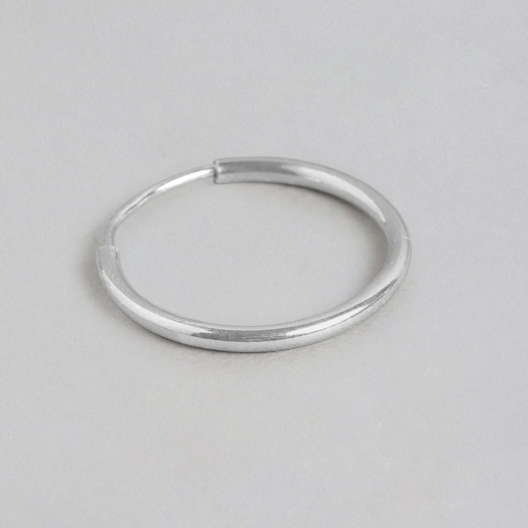 Rhodium Plated 925 Sterling Silver Hoops - Image 7