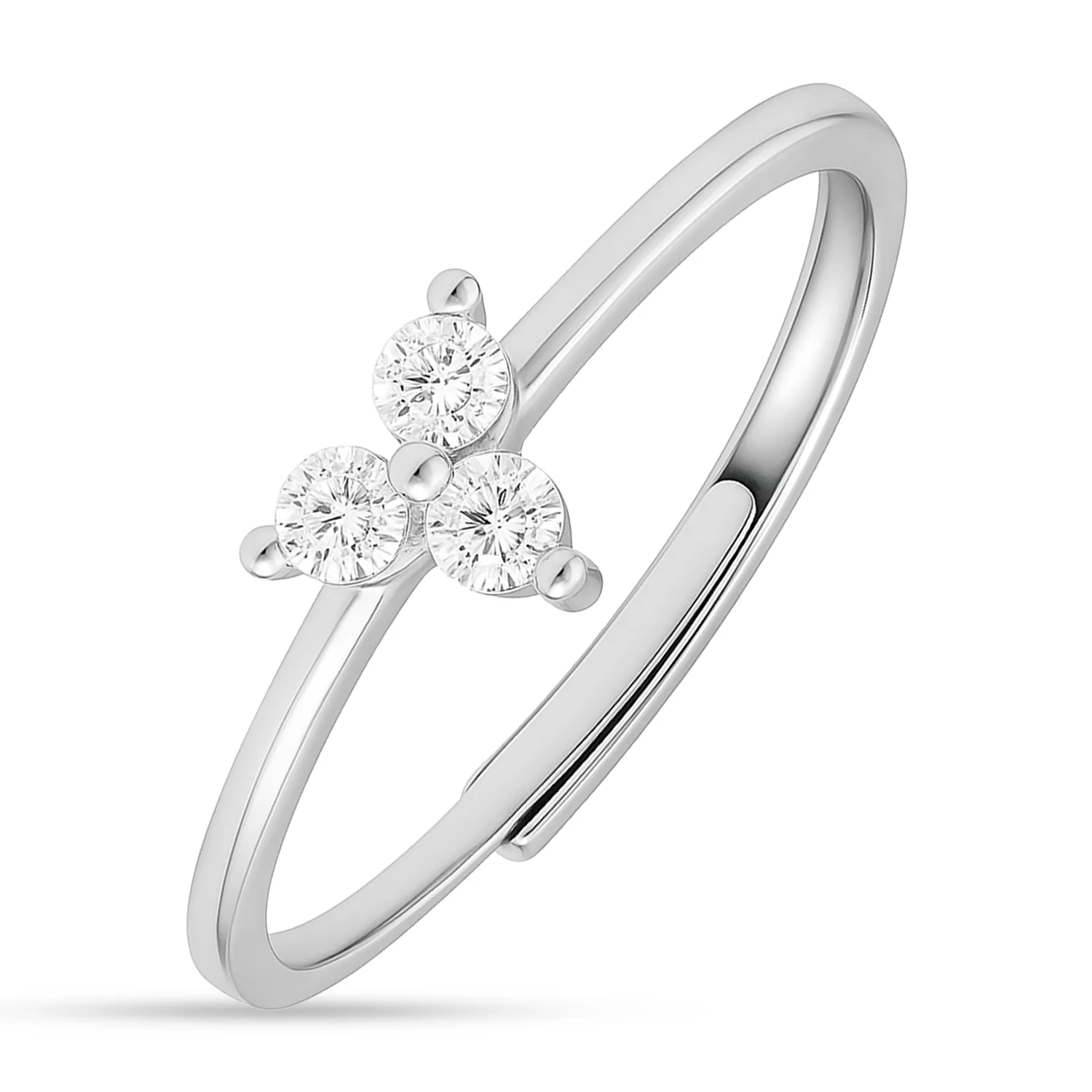 Three Wishes Silver Rhodium Plated Ring (Adjustable) - Image 8