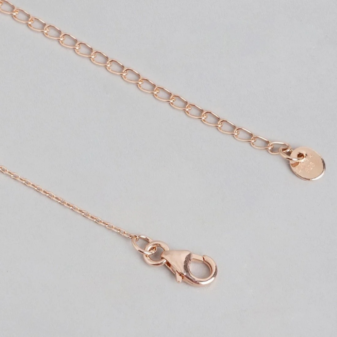 Rose Gold Elegance Tear Drop CZ Gemstone 925 Sterling Silver Necklace - Image 5