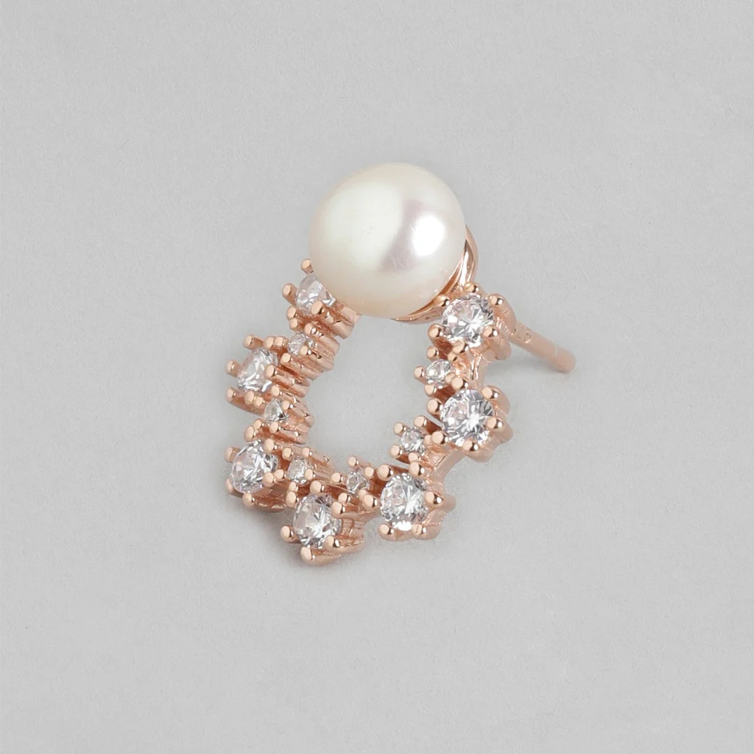 Pearl Enchantment Rose gold-Plated 925 Sterling Silver Earrings - Image 4