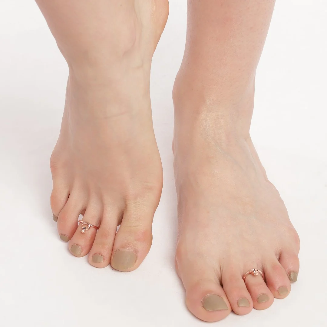 Rose Gold Plated 925 Sterliing Silver Toe Rings - Image 2