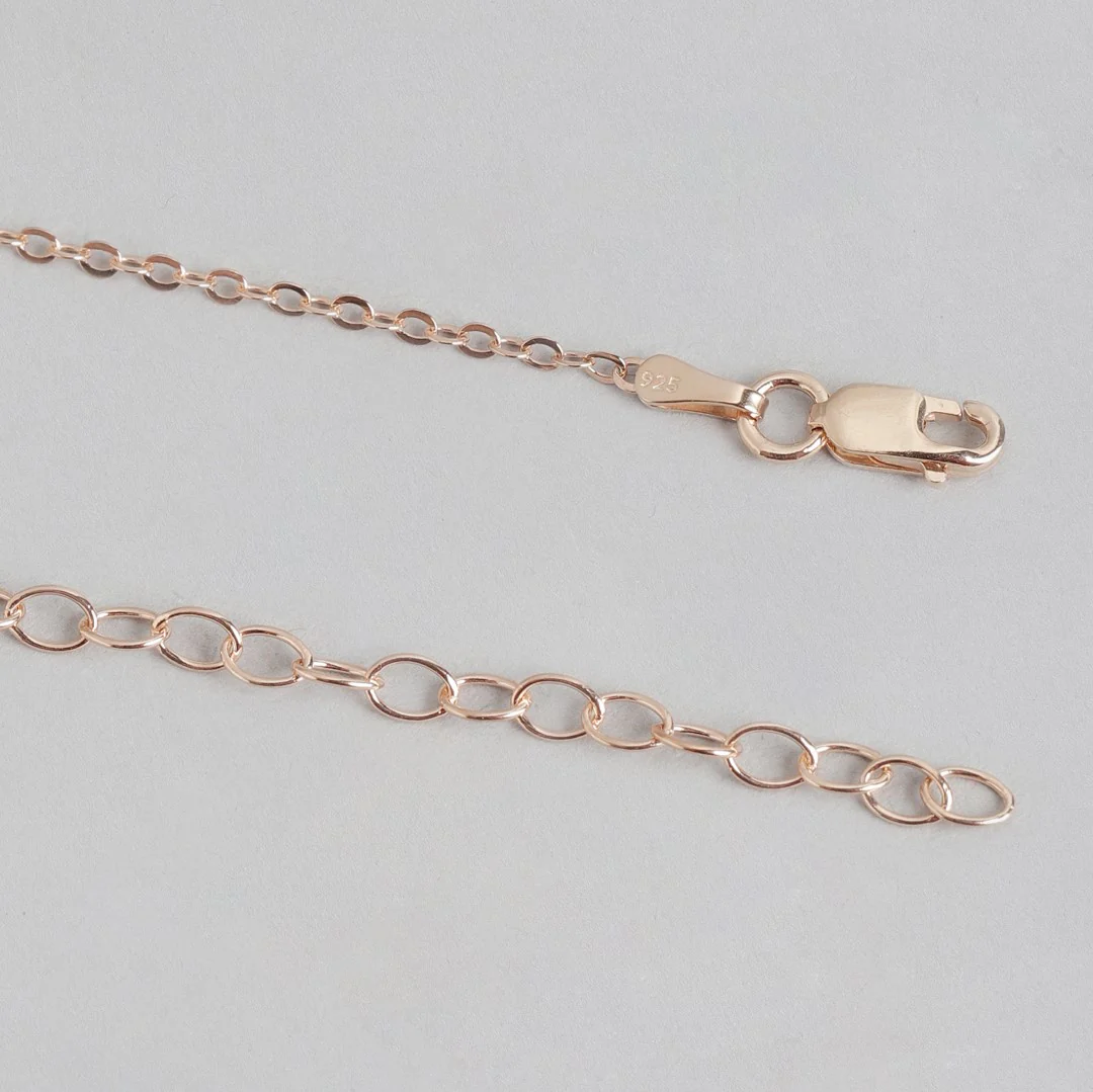 Rose Gold Plated 925 Sterling Silver Cable Chain - Image 5