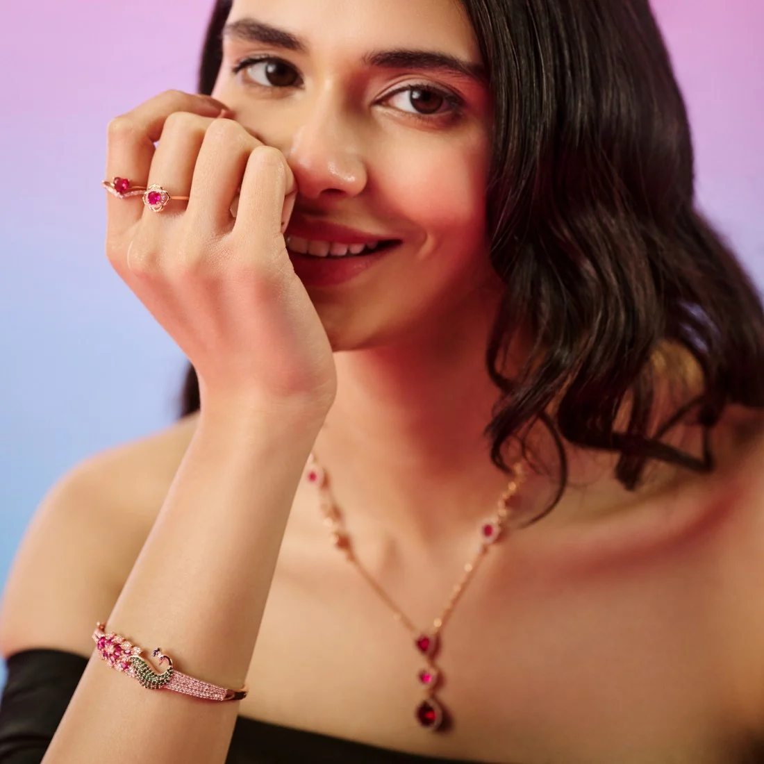 The First Blush Promise Rose Gold Plated Ring (Adjustable) - Image 6