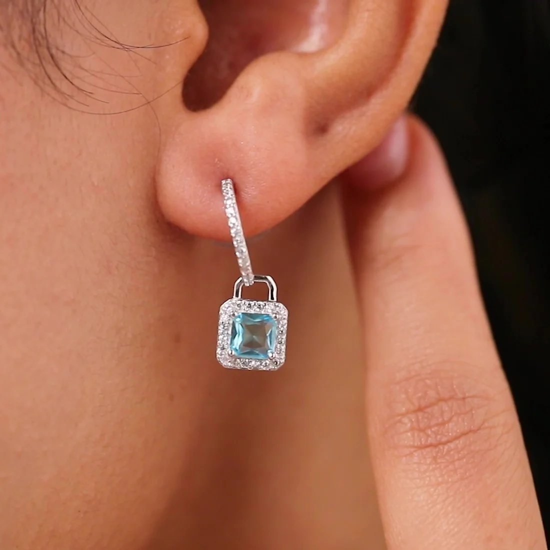 Sea Song Silver Rhodium Plated Earrings - Image 4