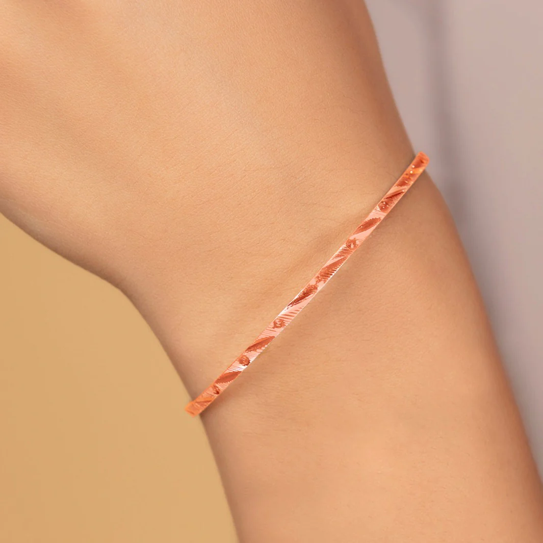 Rose Gold Radiance: 925 Sterling Silver Women's Bangle - Image 5