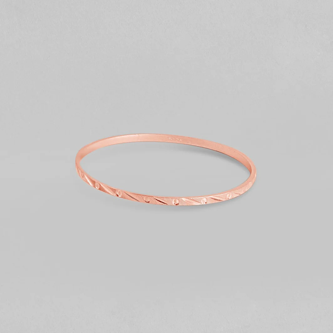 Rose Gold Radiance: 925 Sterling Silver Women's Bangle - Image 6