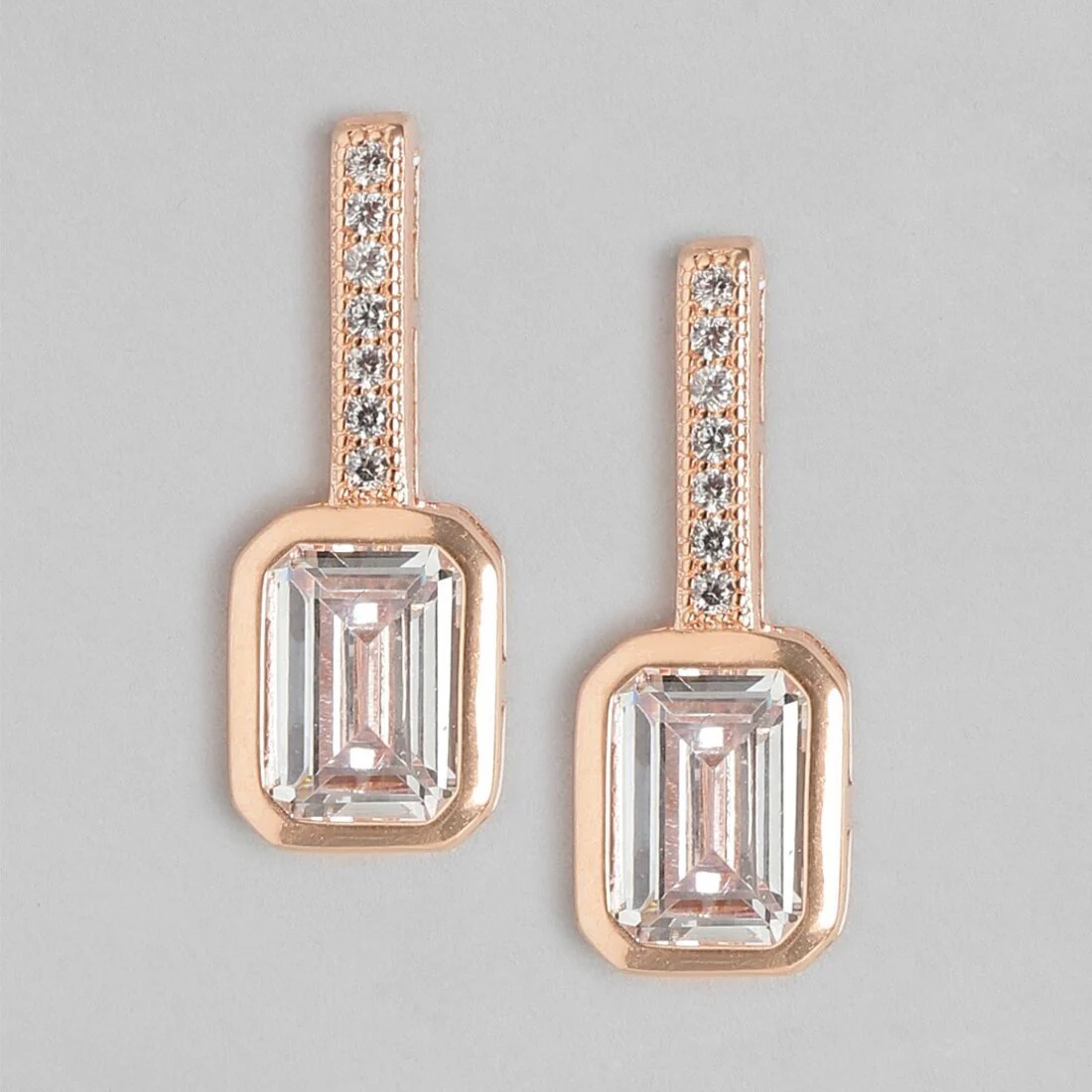Rose Petal Studs Rose Gold Plated 925 Sterling Silver Earrings - Image 3