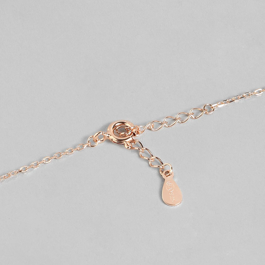 Rose Toned Graceful Layered 925 Silver Necklace - Image 7