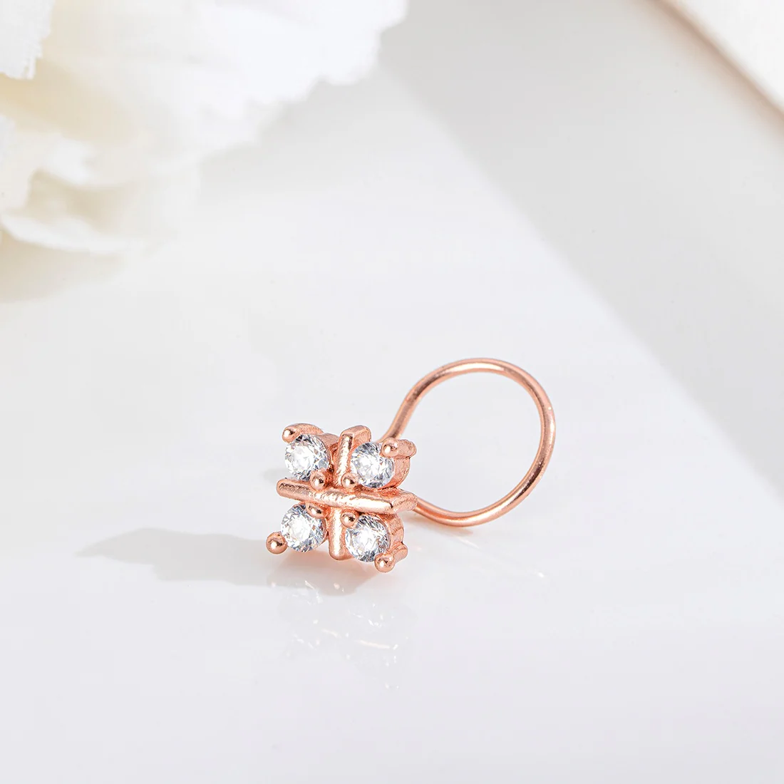 Rosy Nebula 925 Sterling Silver Star Nosepin
