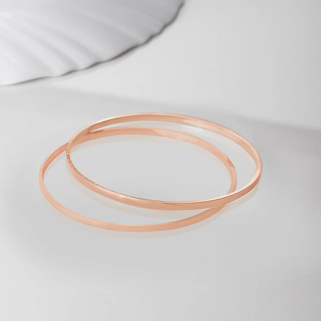 Rosy Splendor Rose Gold-Plated 925 Sterling Silver Bangle - Image 2