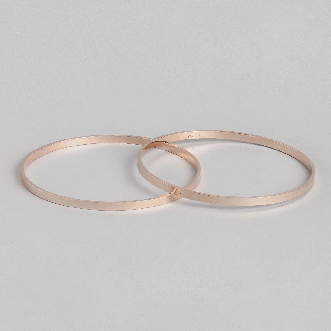 Rosy Splendor Rose Gold-Plated 925 Sterling Silver Bangle - Image 5