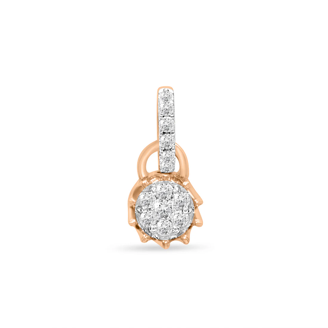 Noura Gold Pendant with Lab-Grown Diamonds without Chain - Image 3