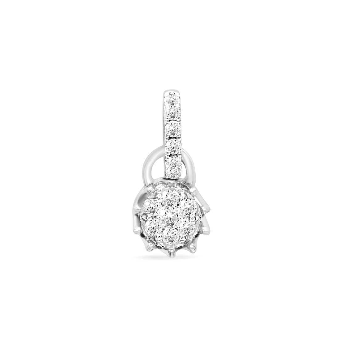 Noura Gold Pendant with Lab-Grown Diamonds without Chain - Image 4