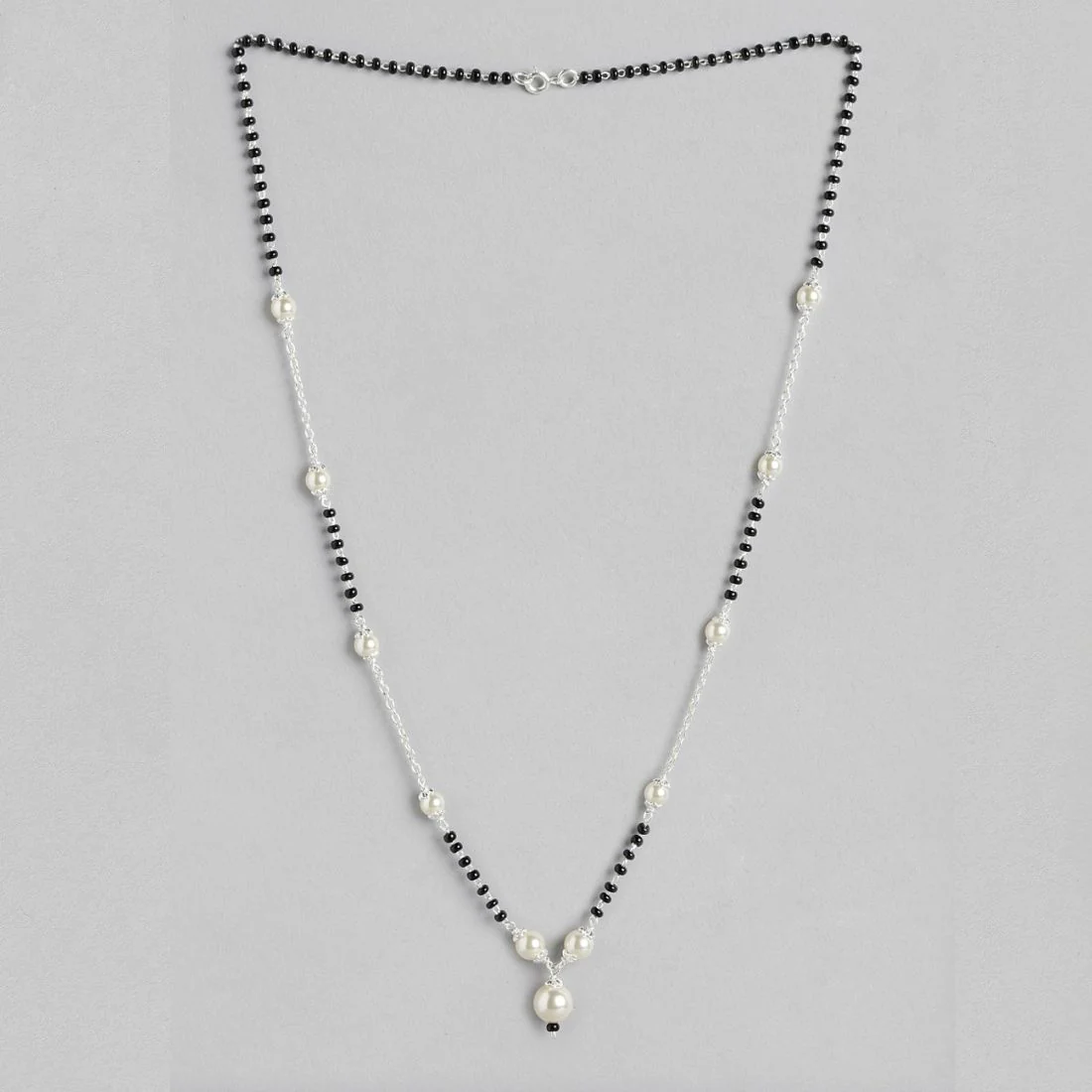 Sacred Bond Rhodium-Plated Sterling Silver Mangalsutra for Eternal Love - Image 4