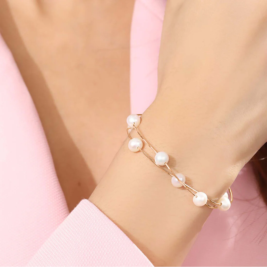 Seaside Elegance - Rose Gold Fresh Off the Sea 925 Silver Bracelet - Image 3