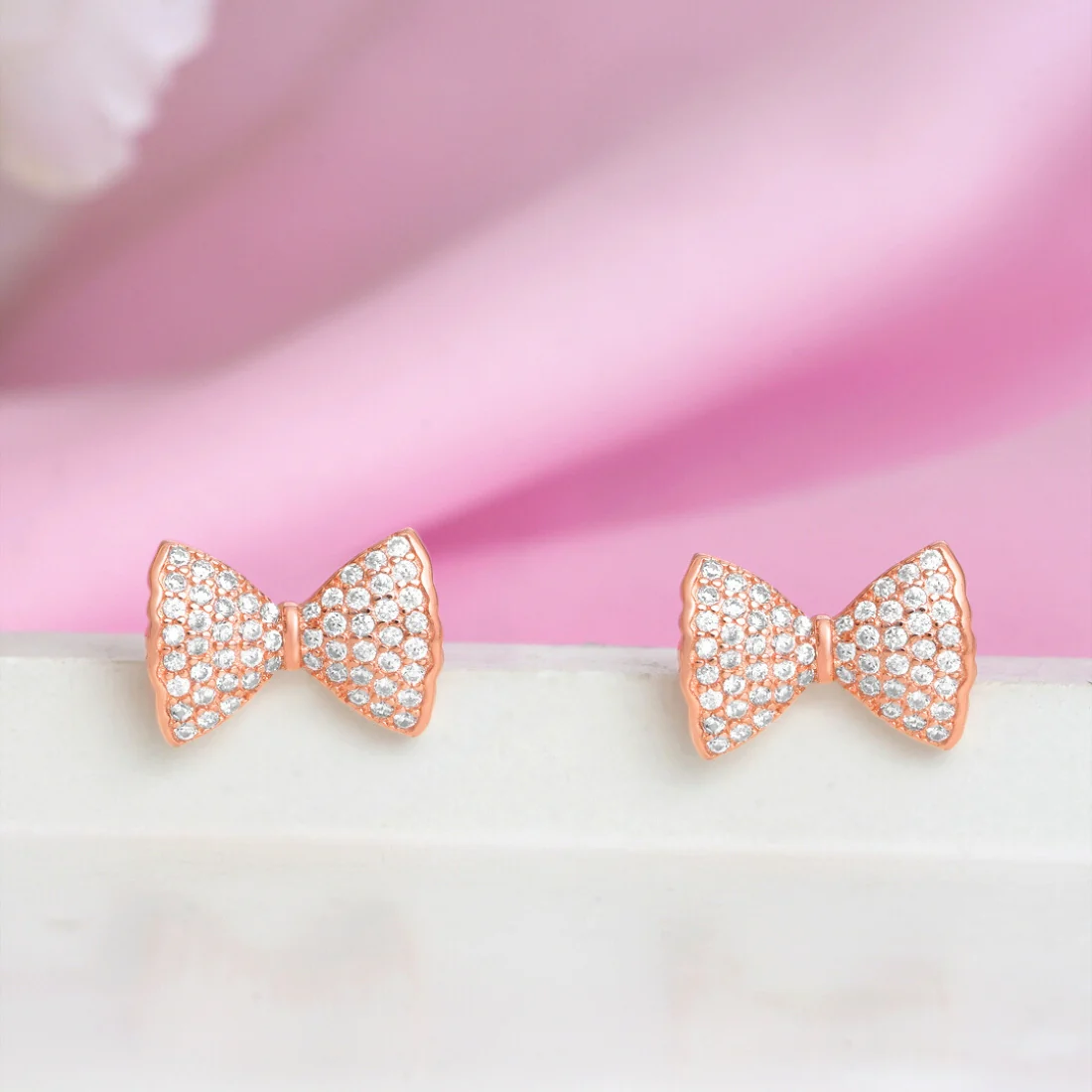 Secret Sparkle Rose Gold Plated 925 Sterling Silver Earrings - Image 3