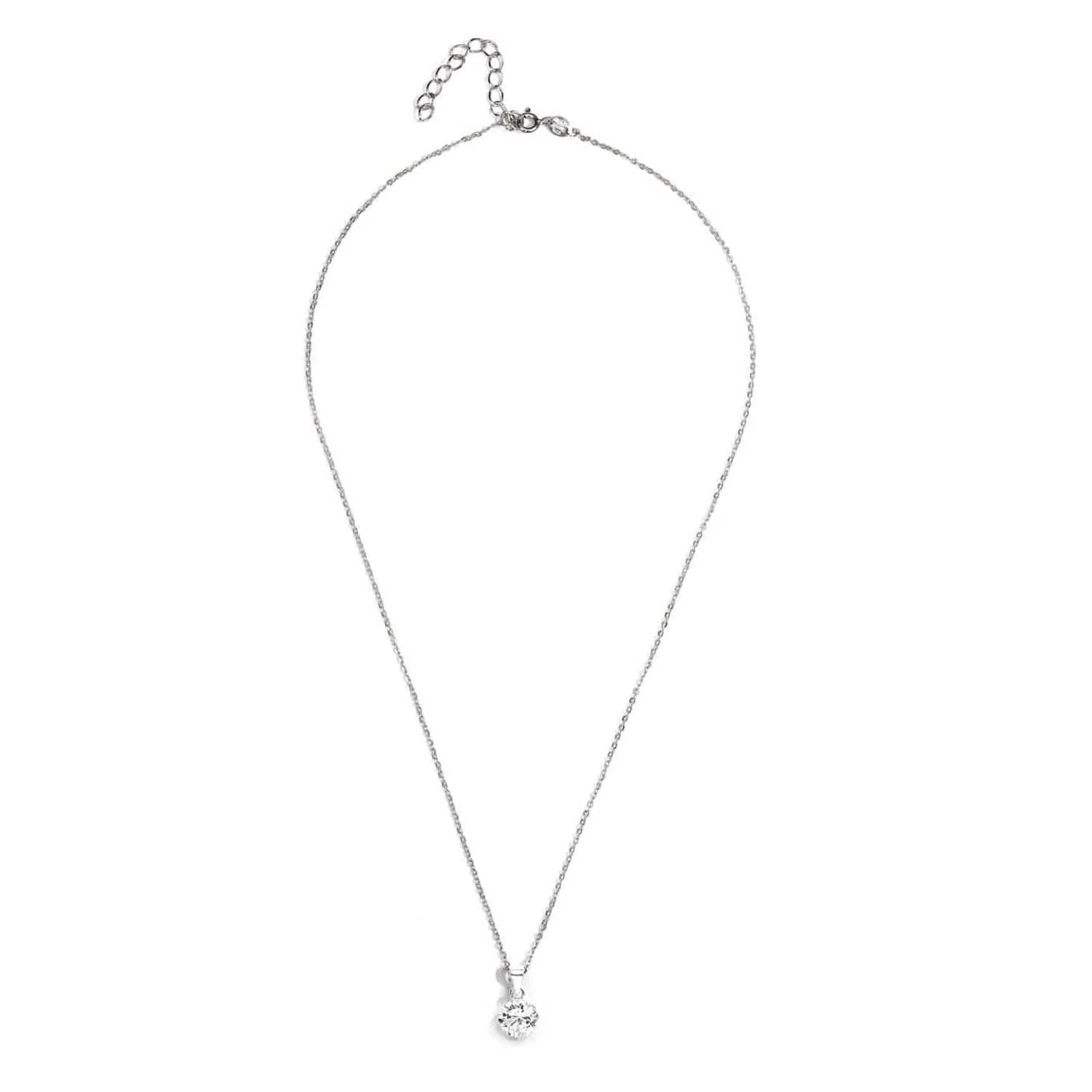 Sensational Solitaire Pendent with 925 Silver Chain - Image 4