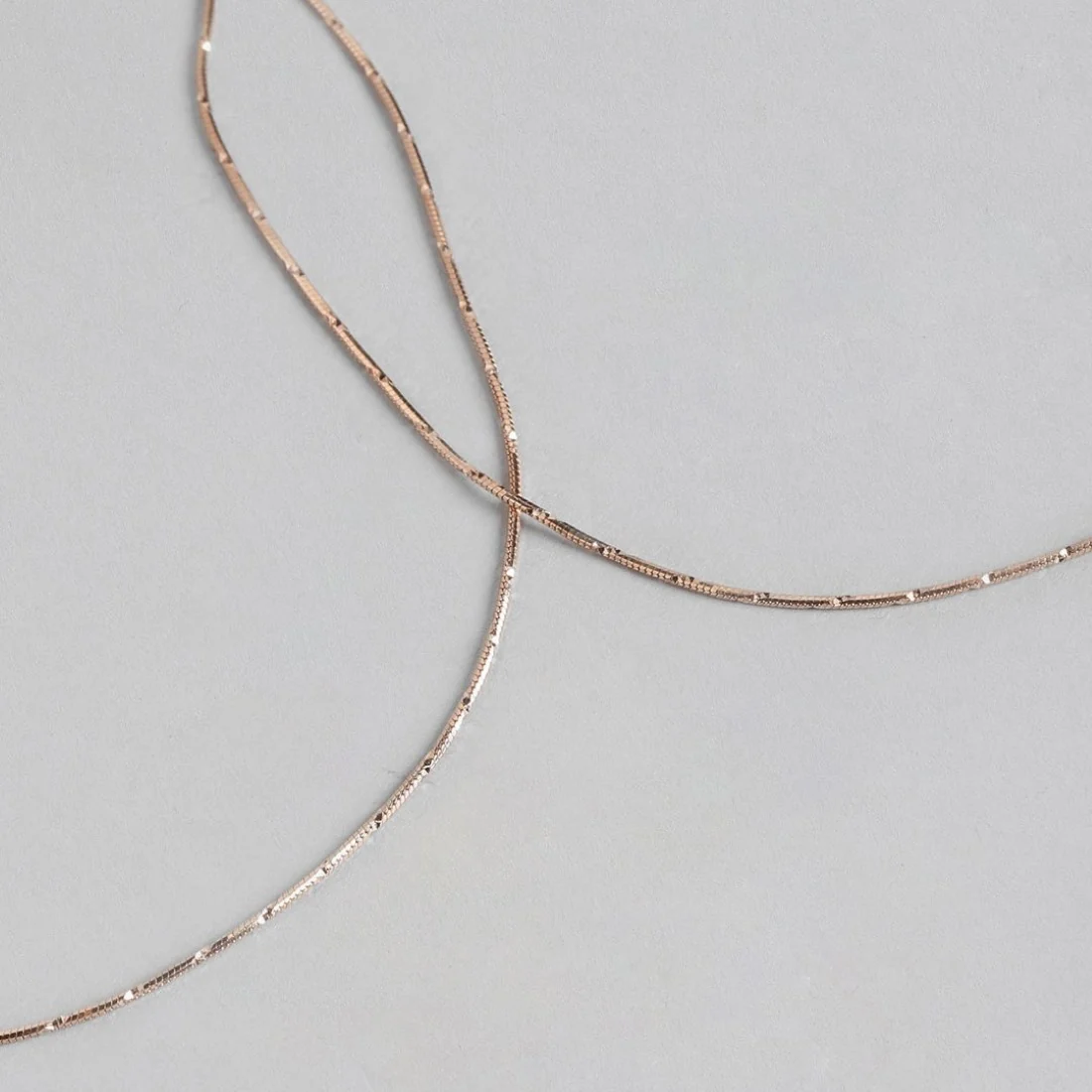 Serene Rose Gold Plated Snake 925 Sterling Silver Chain Anklet - Image 5