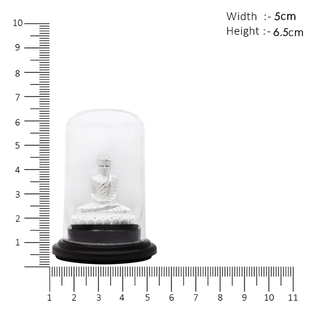 Serenity Unveiled Rhodium-Plated 999 Sterling Silver Buddha Idol - Image 5