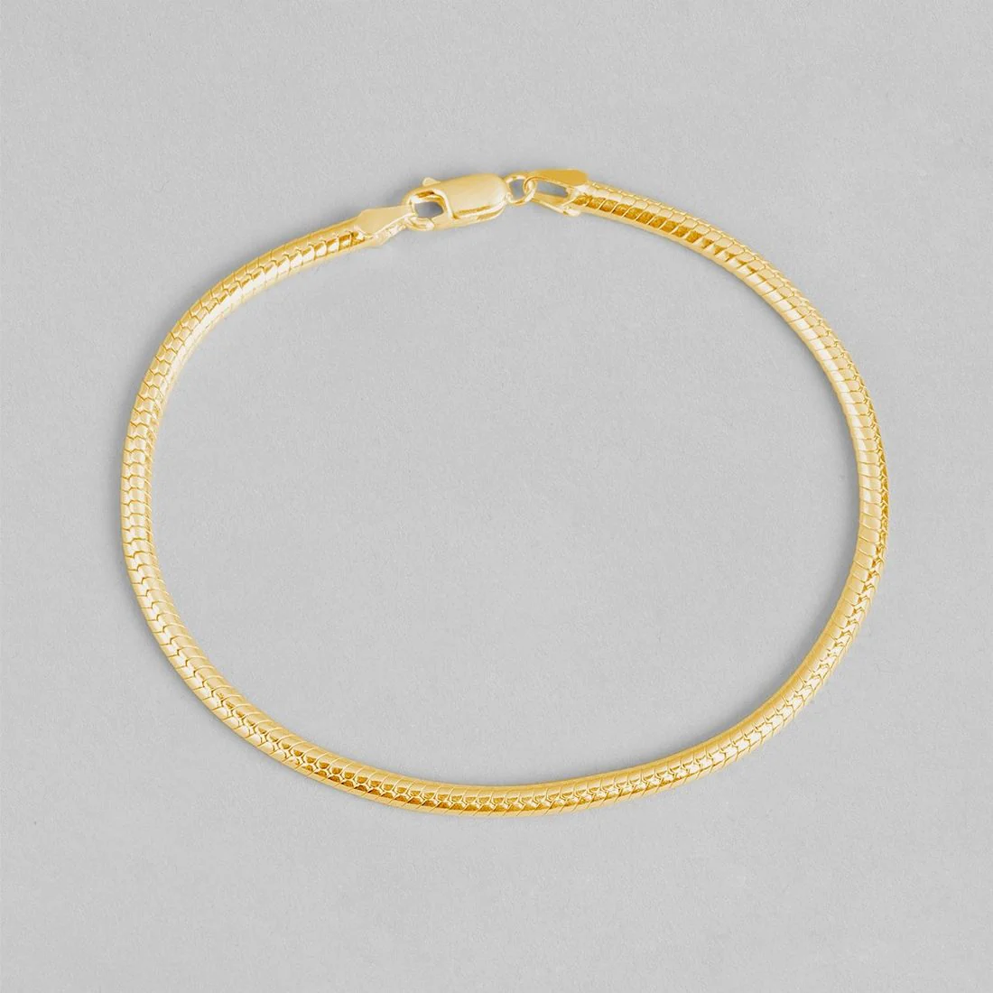 Serpentine Elegance Gold-Plated Snake Chain Men's Bracelet - Image 4