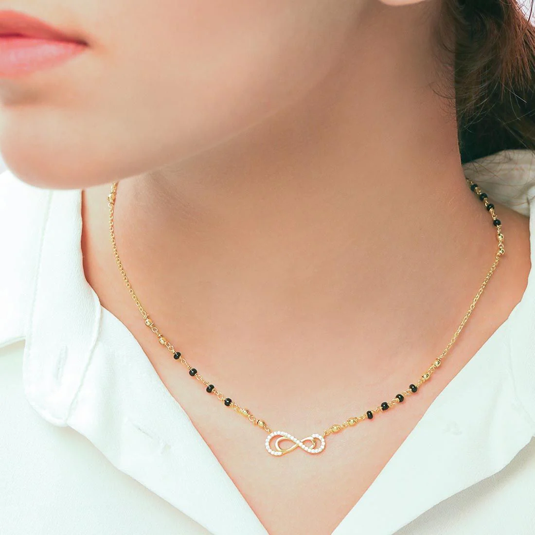 Shimmering Charisma Gold Plated 925 Sterling Silver Mangalsutra - Image 3