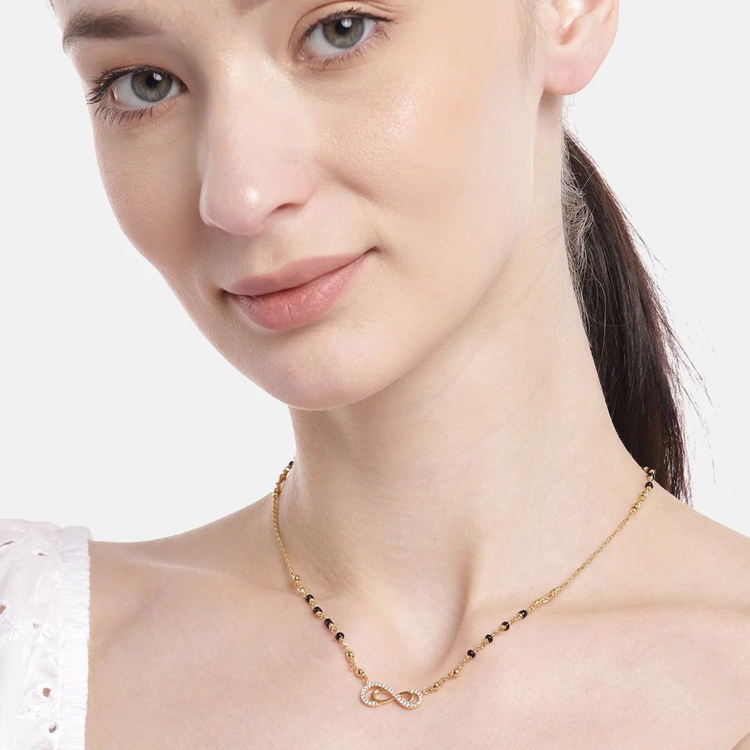 Shimmering Charisma Gold Plated 925 Sterling Silver Mangalsutra - Image 6