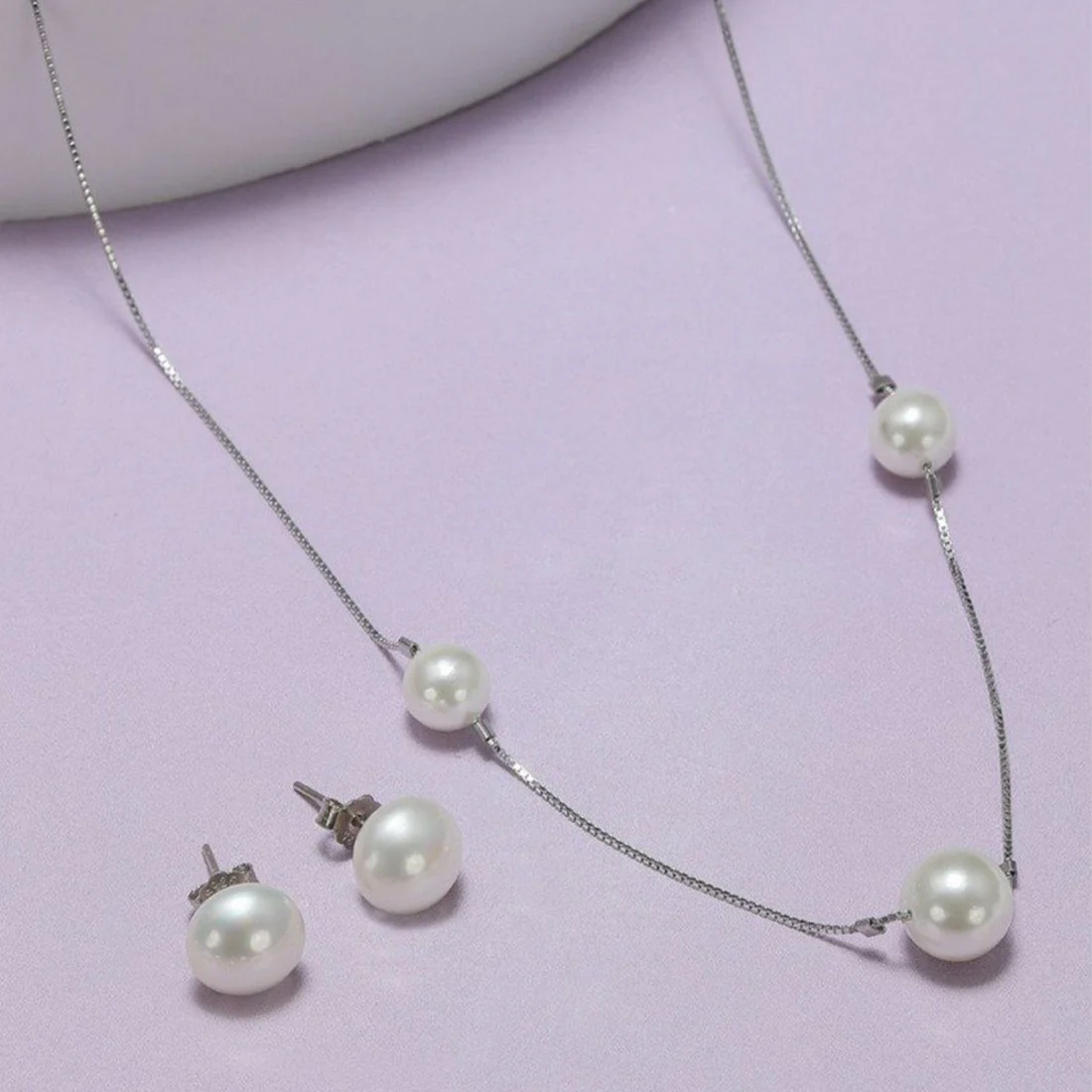 Showstopper Freshwater Pearl 925 Sterling Silver Jewellery Set