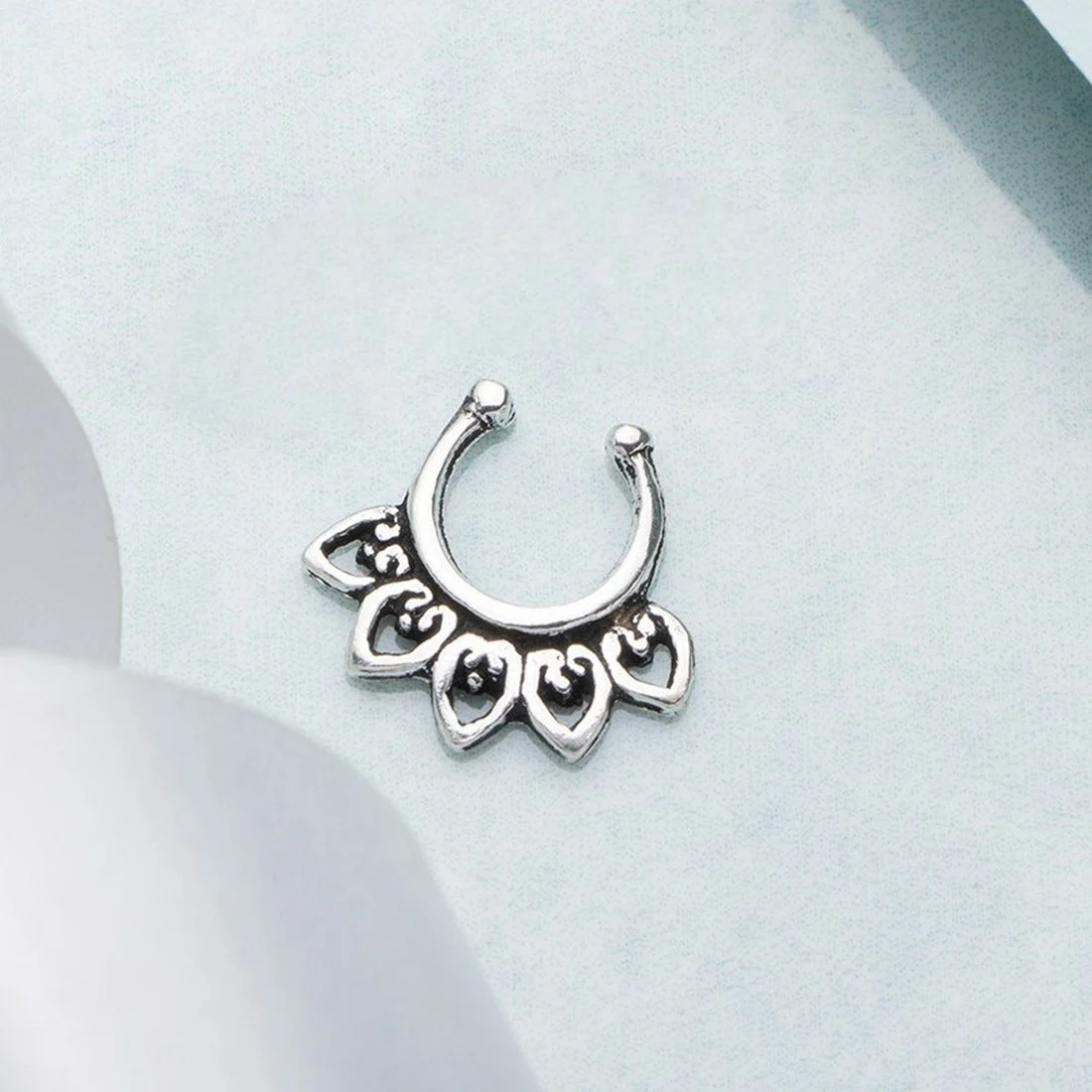 Silver beads 925 Sterling Silver Septum - Image 2