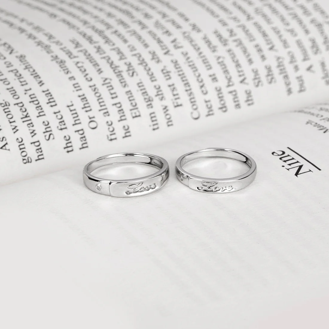 Simply LOVE 925 Sterling Silver Couple Ring - Valentines Edition With Gift Box (Adjustable) - Image 2