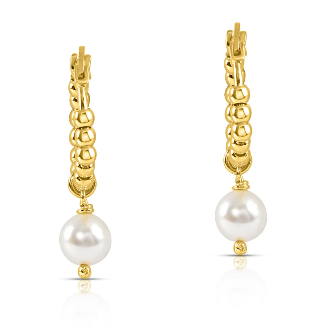 Single Pearl Drop Gold Plated Earring - Image 6