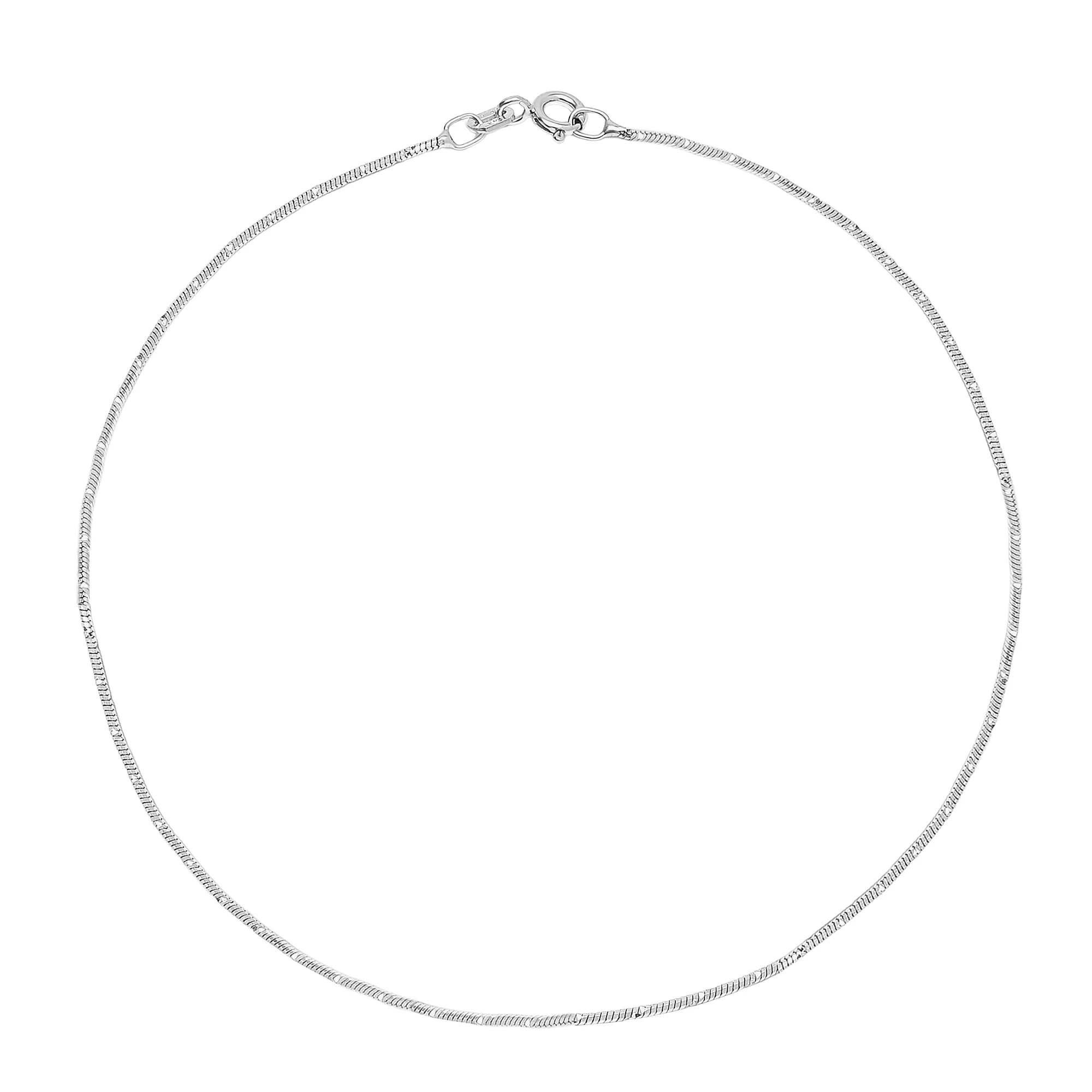 Sleek Minimal Chain Rhodium Plated 925 Sterling Silver Anklet - Image 7