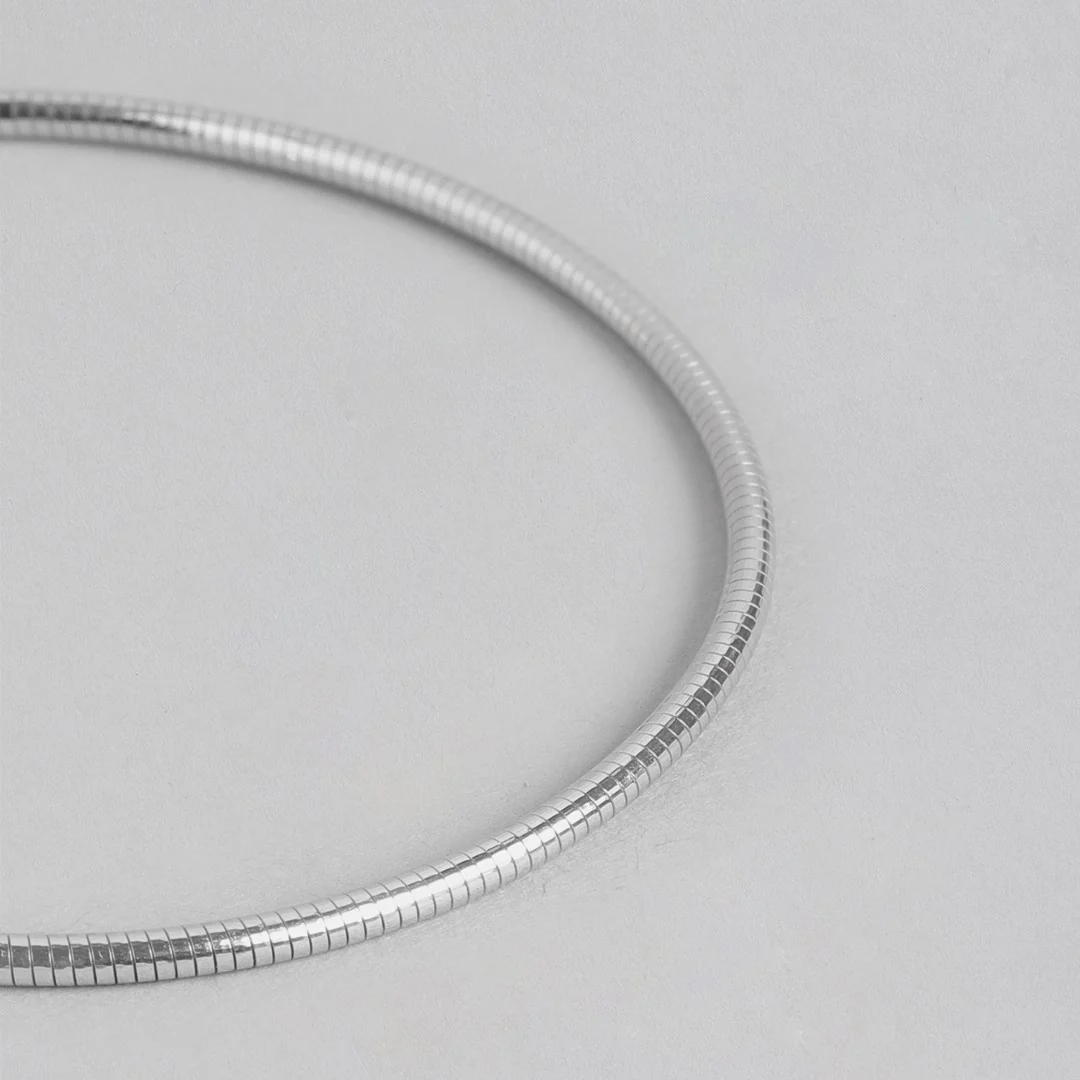 Sleek and Slender Rhodium Plated 925 Sterling Silver Bracelet - Image 5