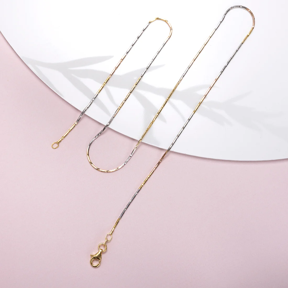 Breathtaking Triple Tone 925 Silver Chain - Image 2