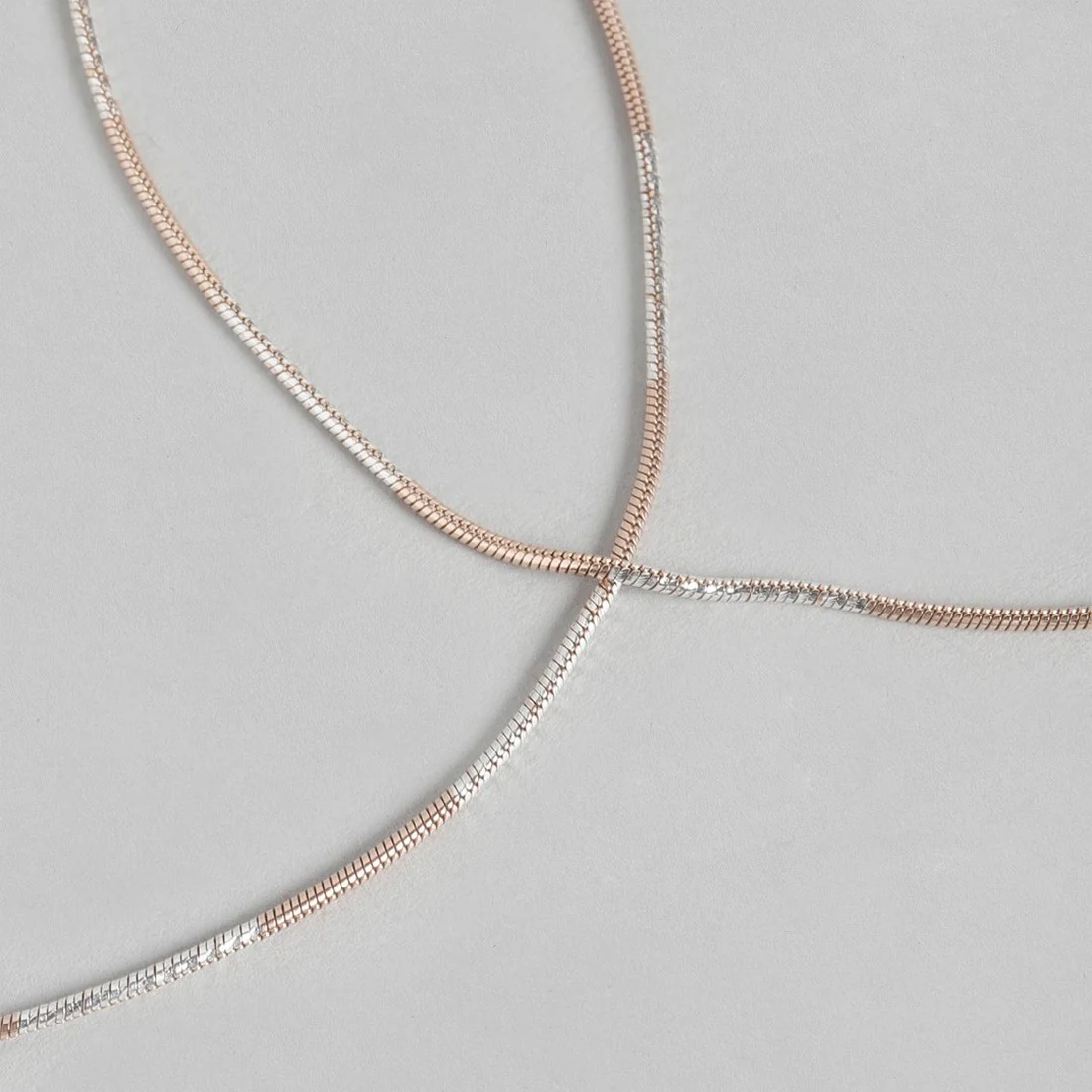 Sleeky Dual Toned 925 Sterling Silver Anklet - Image 6