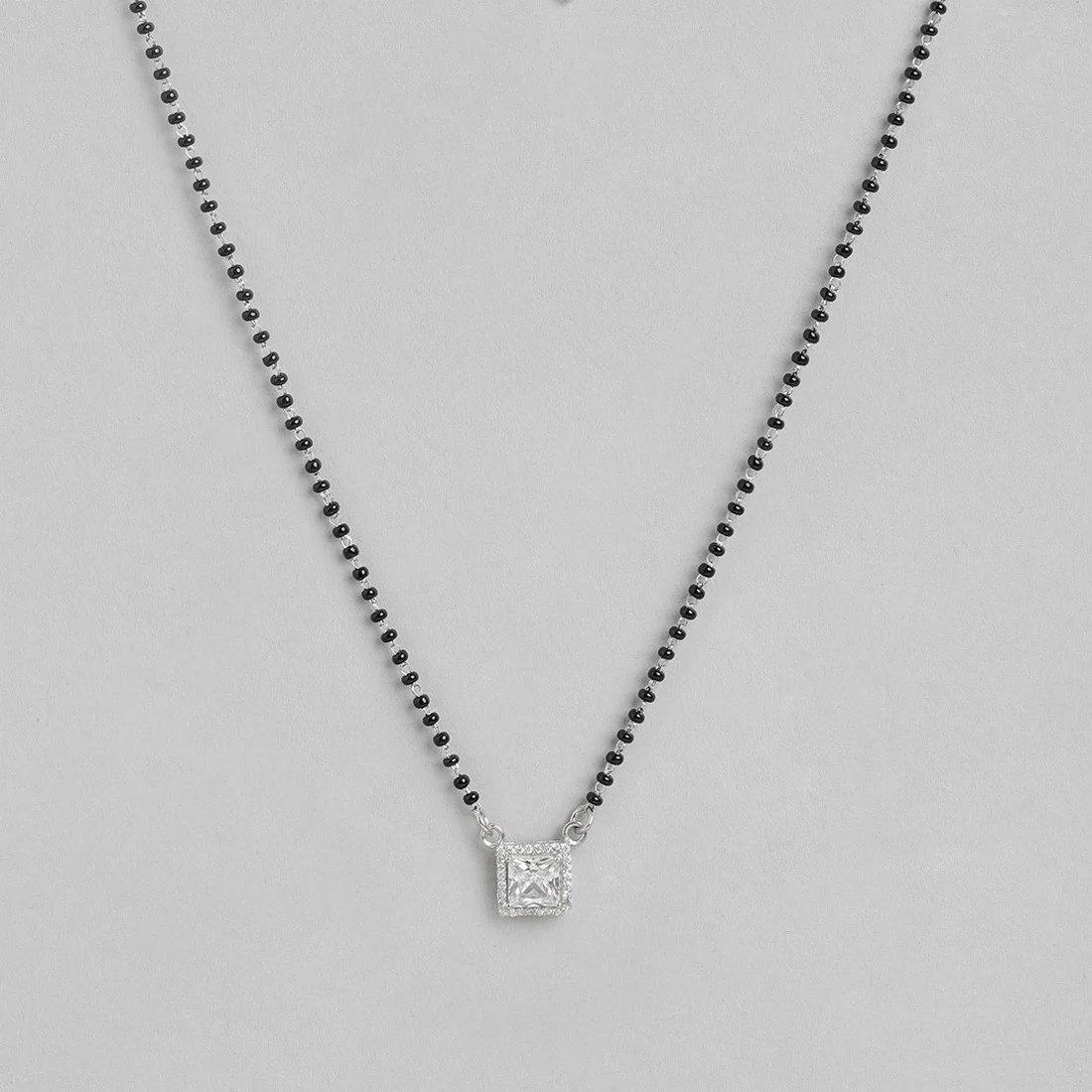 Solitaire CZ 925 Sterling Silver Mangalsutra - Image 3