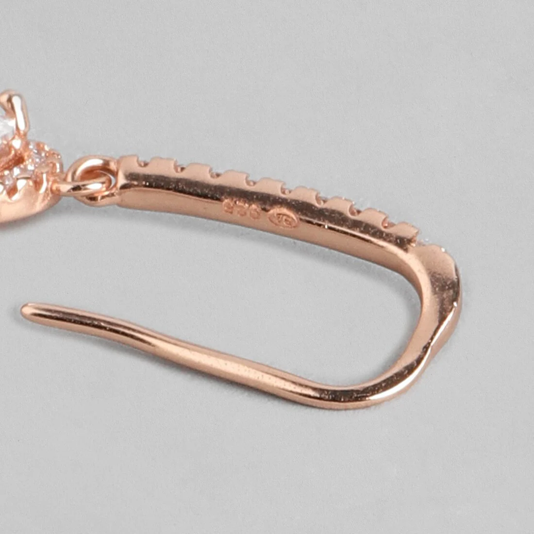 Chic Goddess Rose Gold Fish Hook 925 Silver Earrings - Image 6