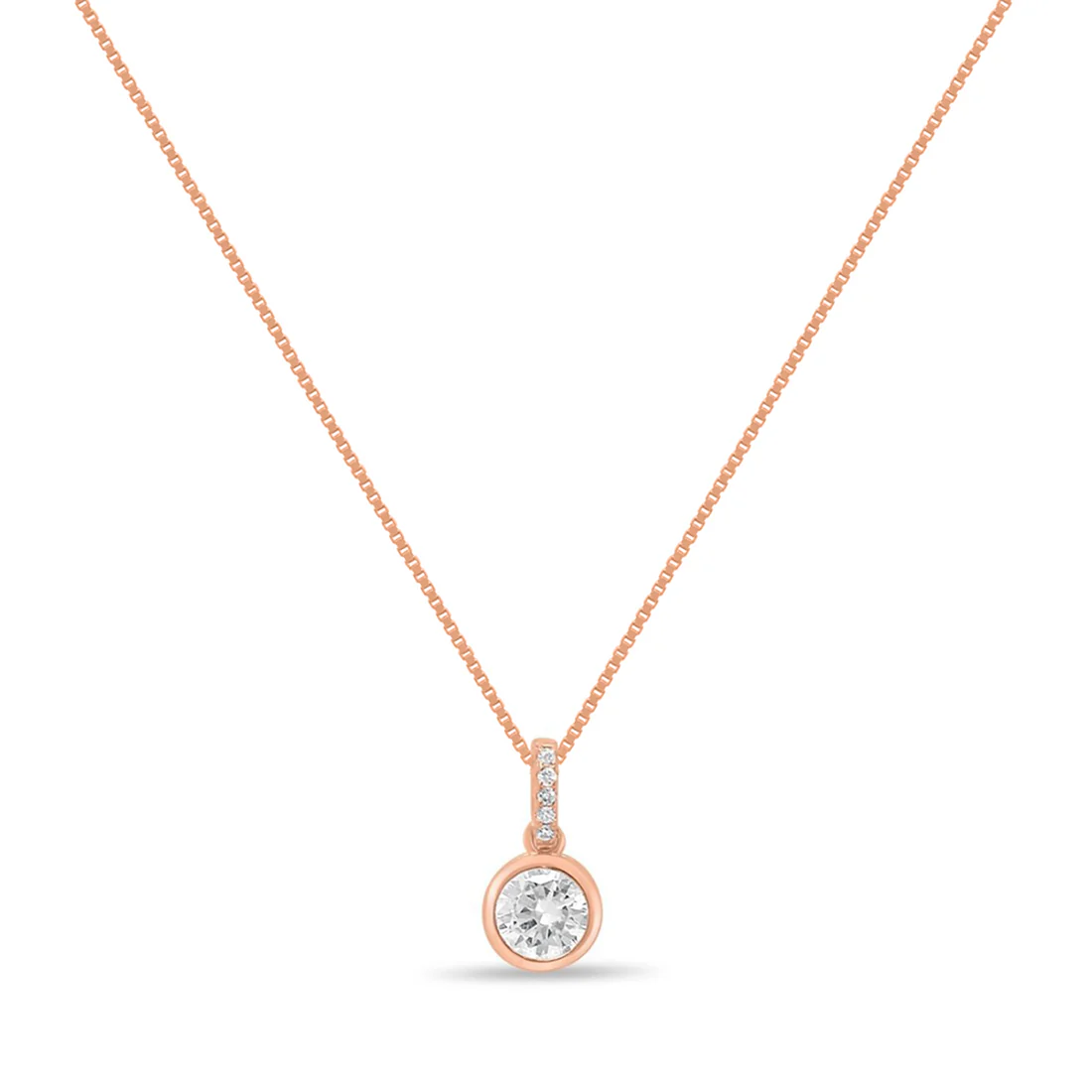 Solo Sparkle Rose Gold Plated 925 Sterling Silver Jewellery Set - Image 5