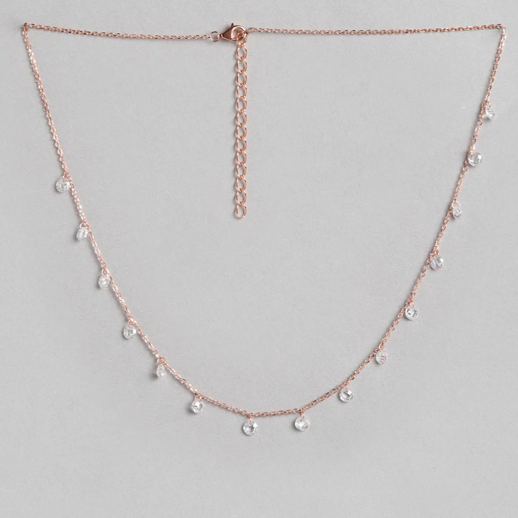 Sparkle CZ Round Cut 925 Sterling Silver Drop Necklace - Image 5