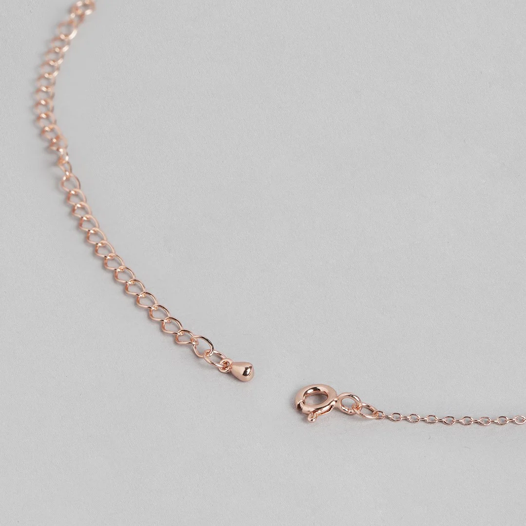 Sparkling Evil Eye 925 Silver Necklace in Rose Gold - Image 7