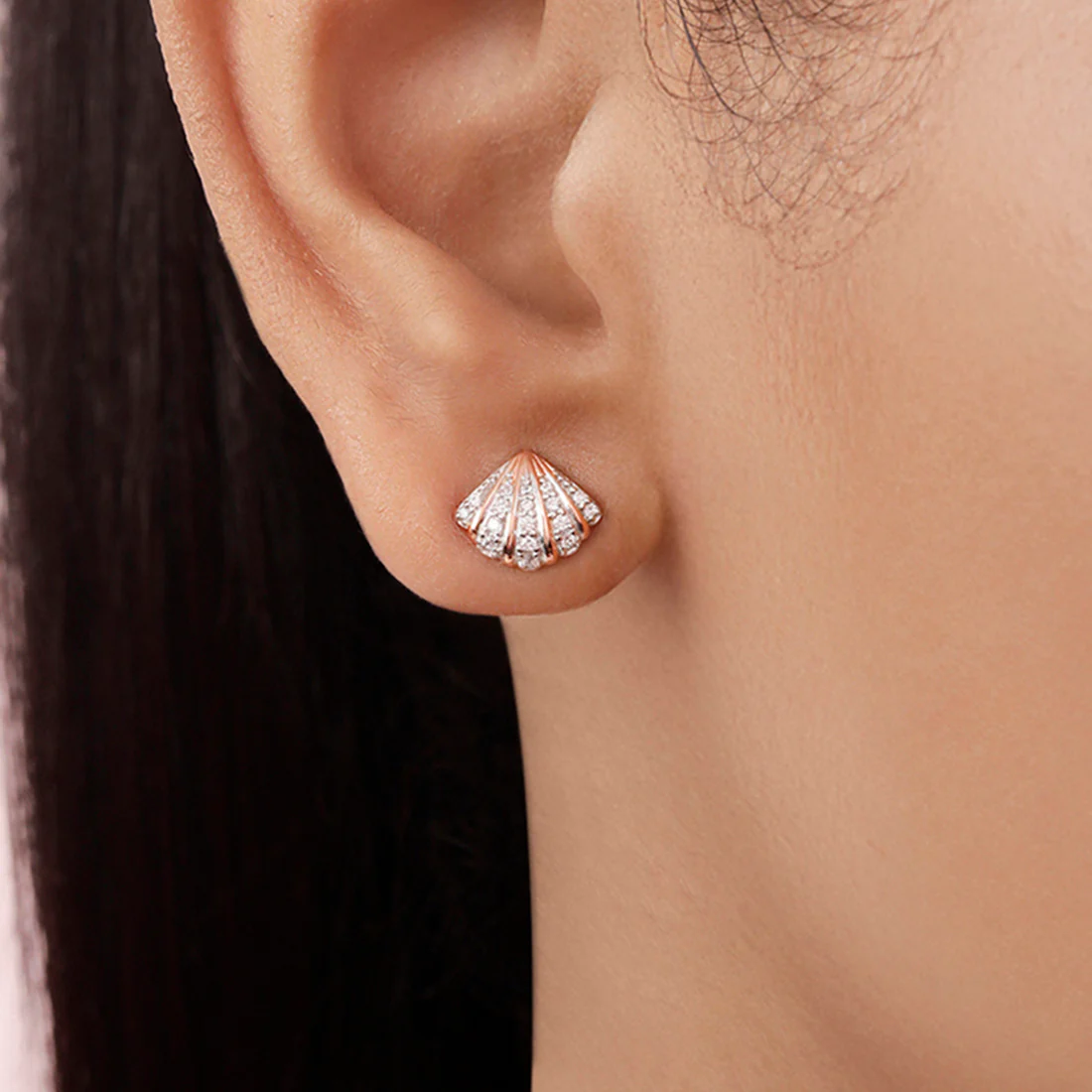 Sparkling Rose Gold Plated 925 Sterling Silver Earrings - Image 3