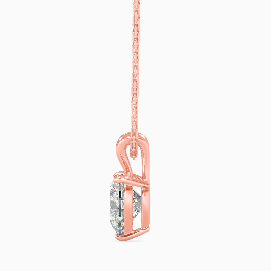 0.5 CT Heart Solitaire Pendant with Lab-Grown Diamond without Chain - Image 7