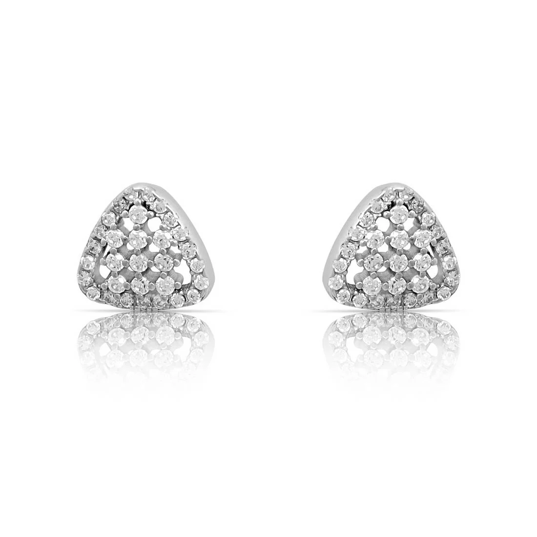 Sparkling Triangle 925 Sterling Silver Rhodium Plated Jewellery Set - Image 6