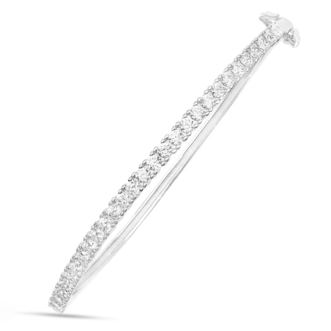 Square Solitaire CZ 925 Sterling Silver Bracelet - Image 6