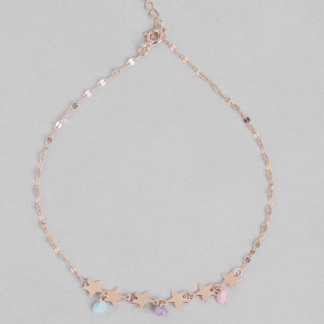 Star Colors 925 Sterling Silver Anklet - Image 4