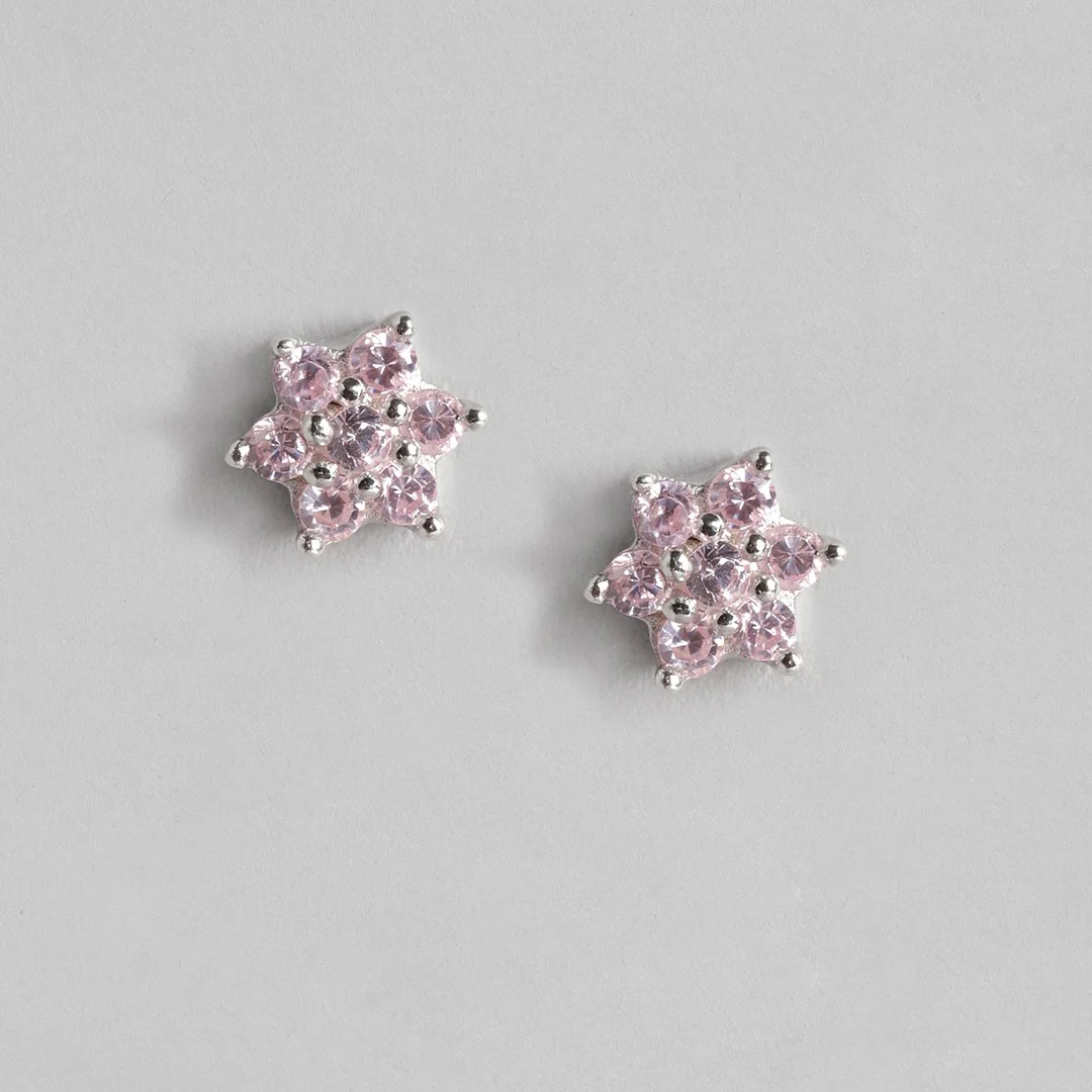 Star CZ Studded 925 Sterling Silver Earring - Image 2