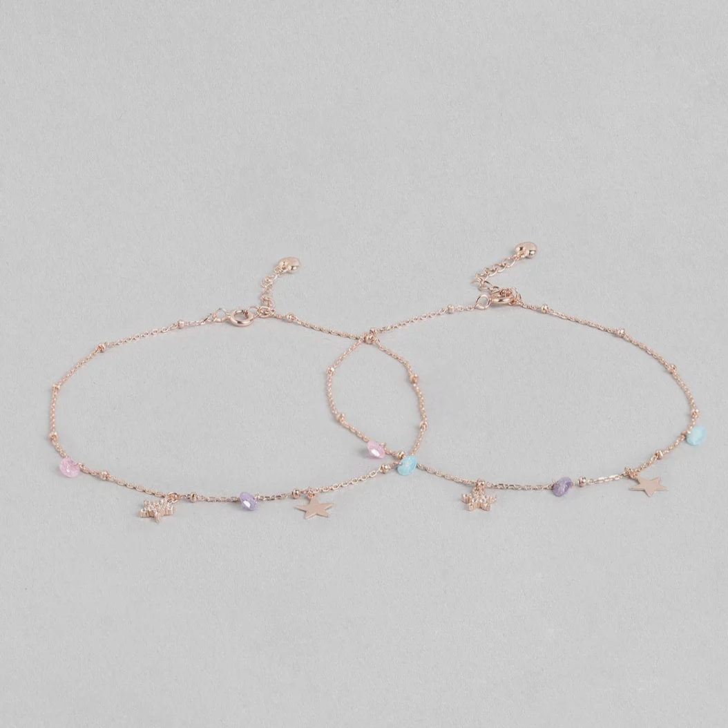Star Drop 925 Sterling Silver Anklet - Image 4