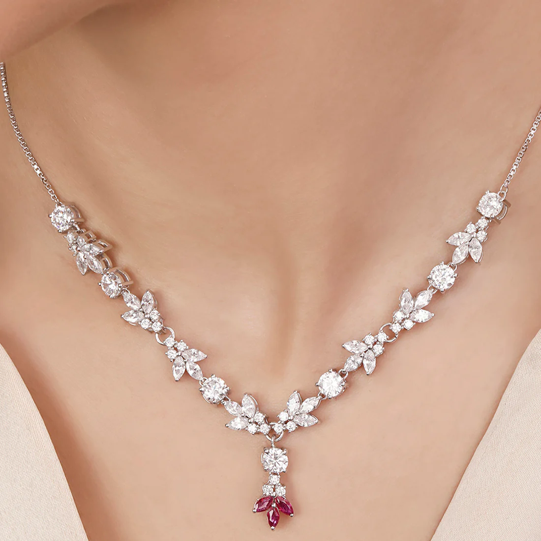 Starlight Serenade Rhodium Plated 925 Sterling Silver Jewellery Set - Image 5