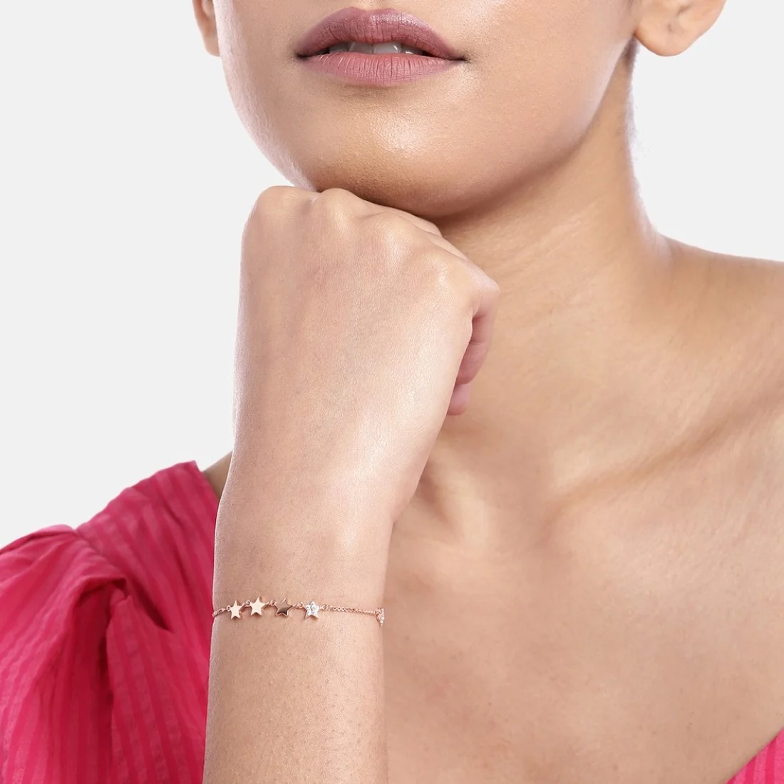 Starlight Splendor Rose Gold-Plated 925 Sterling Silver Bracelet - Image 3